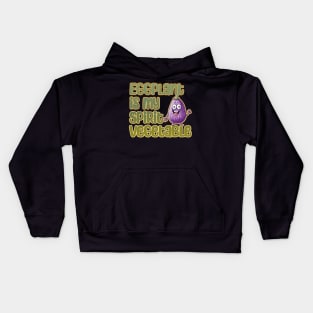 Eggplant is My Spirit Vegetable Kids Hoodie